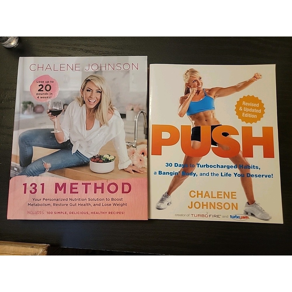 Chalene Johnson PUSH & 131 Method Health Fitness Nutrition 2 Book Bundle